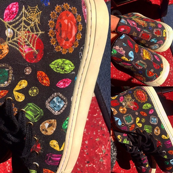 The CHARLOTTE OLYMPIA Jewel Canvas High Tops - Picture 5 of 8